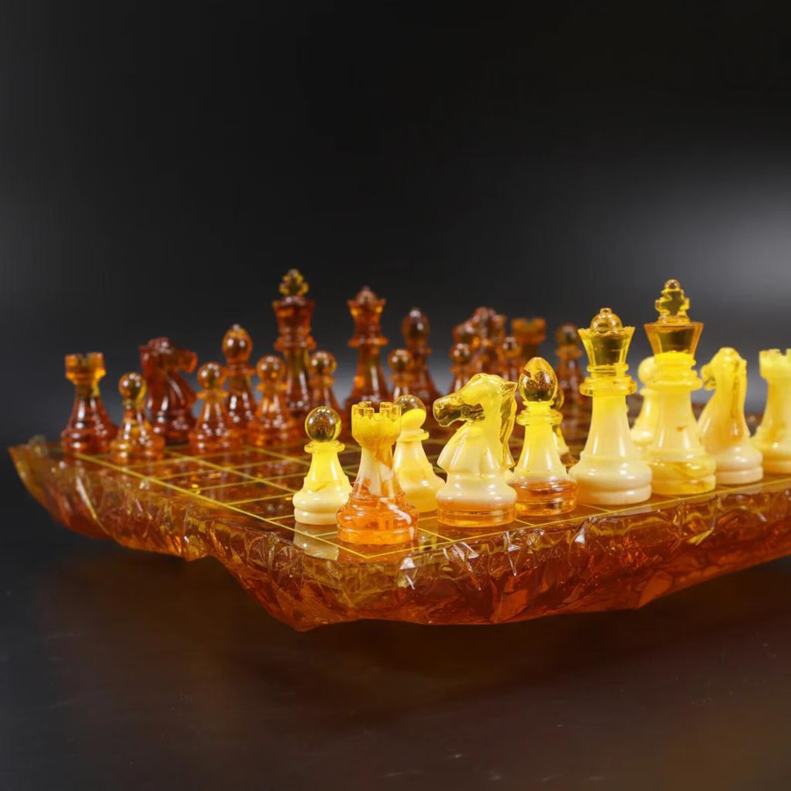 Königsberg Imperial Baltic Amber Chess Set — Elena & Yuriy Kizima