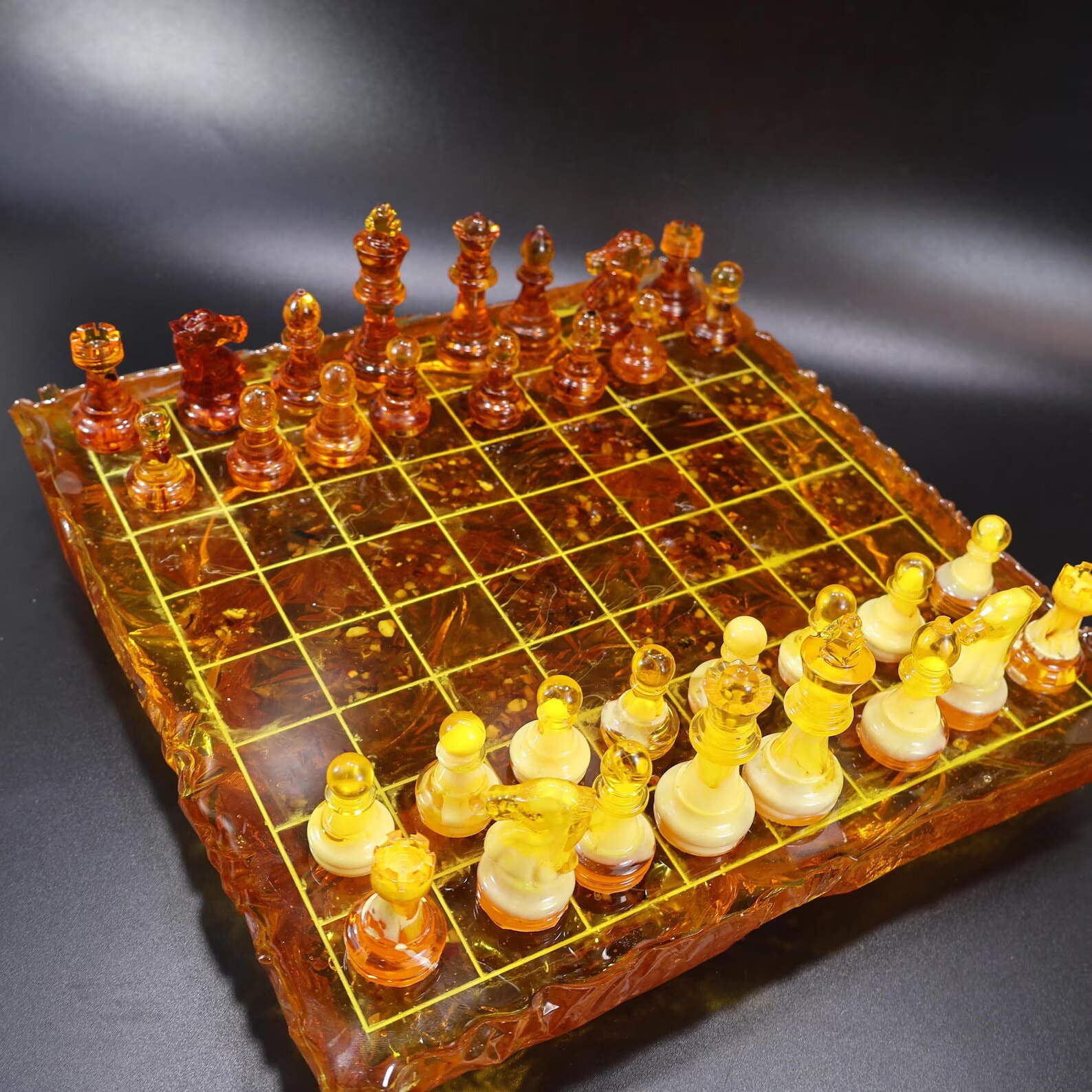 Königsberg Imperial Baltic Amber Chess Set — Elena & Yuriy Kizima