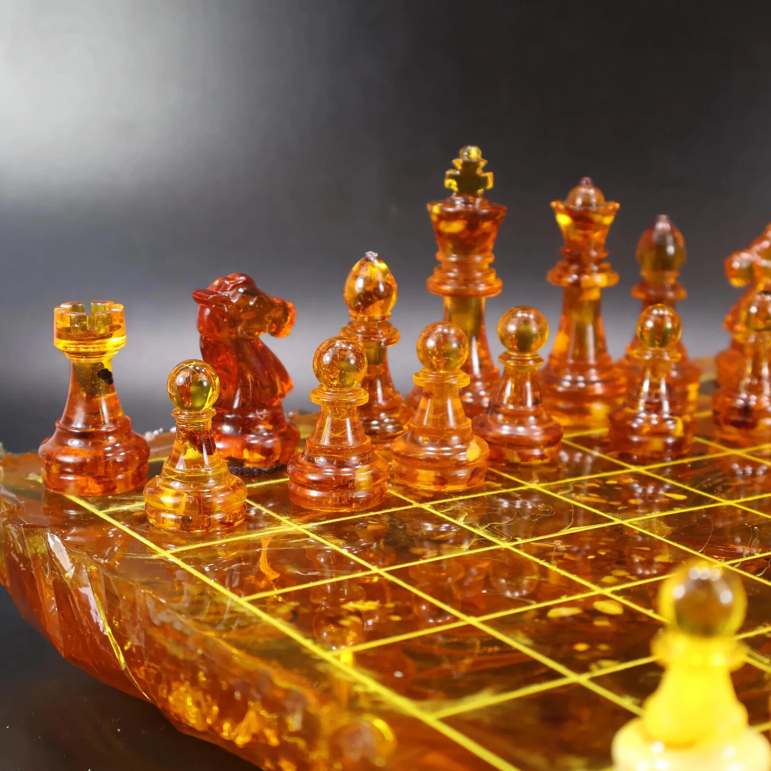 Königsberg Imperial Baltic Amber Chess Set — Elena & Yuriy Kizima