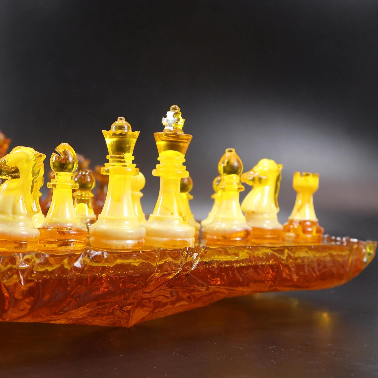 Königsberg Imperial Baltic Amber Chess Set — Elena & Yuriy Kizima